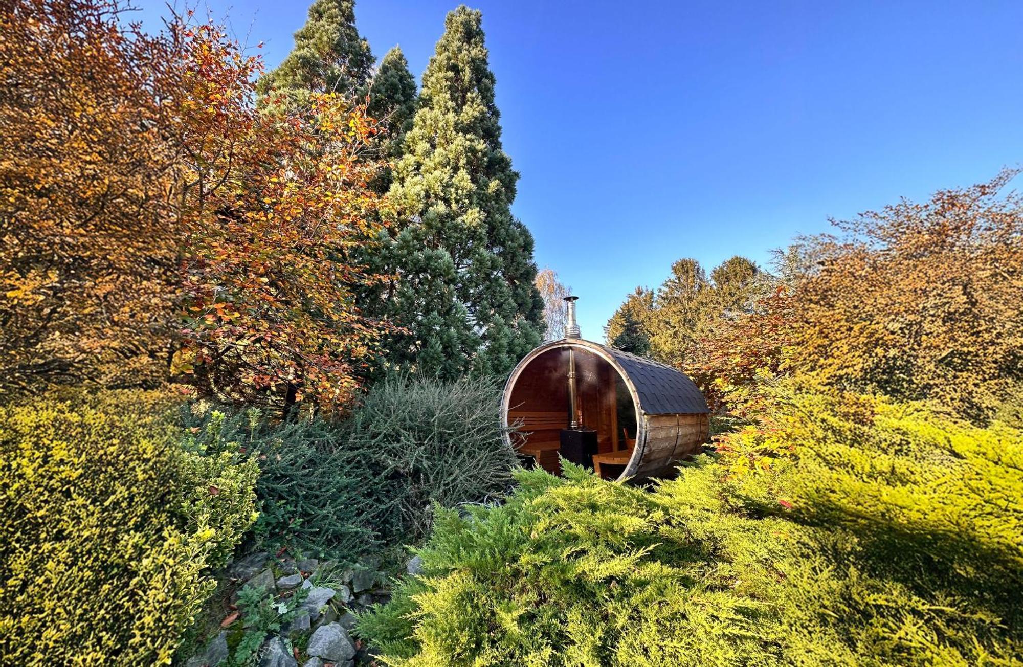 Wellness Tuin - Ultieme Partner Beleving - St Hubertus Suite Met Jacuzzi ,Openhaard, Prive Hottub En Prive Sauna In Jachthut Stijl Horst Εξωτερικό φωτογραφία